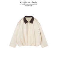 Jacket Style Puffed Leather Collar 67PERCENT/67% - COCOON LIGHT BOMBER