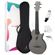 Enya Tenor Ukulele 26 Inch NOVA UE PRO Carbon Fiber Cutaway Travel Ukelele for Adult with Beginner Bundle Kit Including Online Video Lessons Case Strap Capo