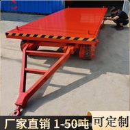 ST/🥦Forklift Traction Platform Trolley Factory Heavy-Duty Goods Trolley Transportation Trailer Towing Flatbed Trailer 85