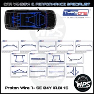 Proton Wira SE 2004(A.B) 1.5 Type One WPS Stable Performance Bar Multi Point Strut Safety Racing Bar