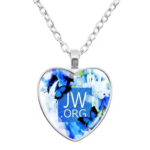 Jw. Org Romantic Flower Jehovah's Witness Heart Pendant Necklace Give Men's And Women's Necklaces Je