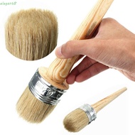 ELEGANT 1pcs Paint Brush Tools Painting Supplies Chalk Oil Painting Brush Wooden Handle Paint Wax Brush 20-50mm Artist Brush 185mm Long High Quality Round Bristle