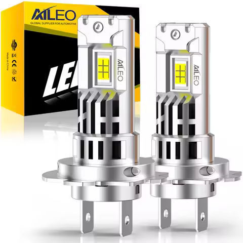 AILEO 2Pcs H8 H9 H11 H7 350W 80000LM LED Lights H4 9005/HB3 9006/HB4 6500K Headlight Bulb Design Wir
