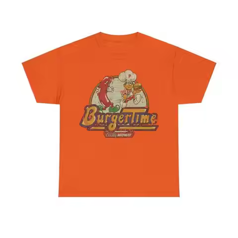 BurgerTime 1982 Video Game Distressed Print T shirt