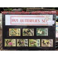 setem lama Malaysia. Malaysia old stamps.1971 butterflies set