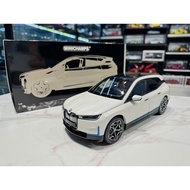 BMW IX WHITE MODEL CAR,1/18 MINICHAMPS SCALE