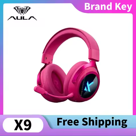 MCHOSE X9 Wireless Gaming Headset Tri Mode 2.4G 7.1 Surround Sound Low Latency 53mm Dynamic Ring Cus