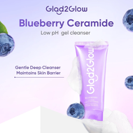 Glad2Glow Blueberry Ceramide Low Ph Gel Cleanser (70ml) Facial Face wash Skincare hydrating gentle c