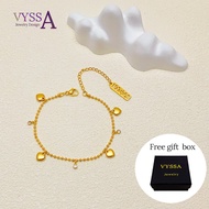 Love Zircon Titanium Steel Bracelet 750 Gold Waterproof ins Style Niche Ladies Bracelet