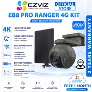 Ezviz EB8 Pro Ranger Kit 4G LTE 4K 8MP Pan & Tilt Battery Powered GPS Two Way Talk Outdoor Security 