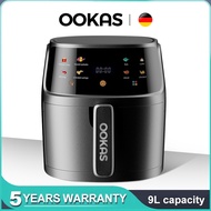 OOKAS LCD Touch Air Fryer 7L 9L Digital Household Automatic Intelligent Electric Fryer Machine