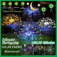 Lampu Solar 360led 8Modes Fireworks Lights Outdoor Waterproof String Light Fairy Light for Festive G