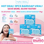 [3 Pcs] Brighty Glow & Bright Bar Soap Glowing Bar Soap Body Wash