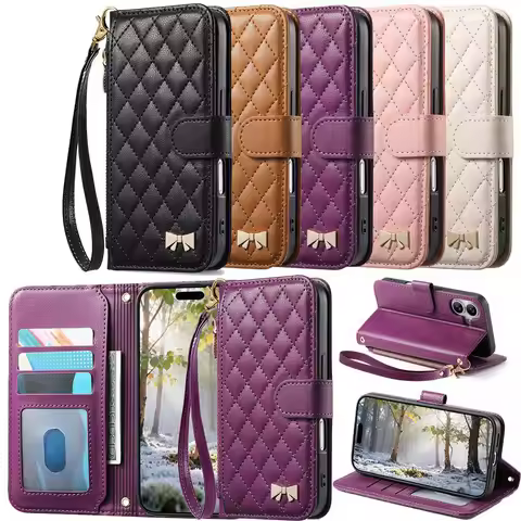 Zipper Wallet Flip Case For OPPO A60 A80 A58 A78 A79 Find X9 Pro X8 Ultra Reno 14F 13F 12F Card Slot