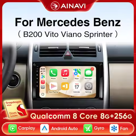 Ainavi Car Radio For Mercedes Benz B200 W169 W245 Viano Vito W639 Sprinter W906 Wireless Carplay And