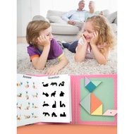 【SG】Tangram Magnetic 3D Puzzle - Travel Games Educational Drawing Board Games Toy