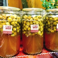 ROUND GLASS JAR 1000ML (1L - 1 Liter) for honey, peach lemon, powder, flower tea