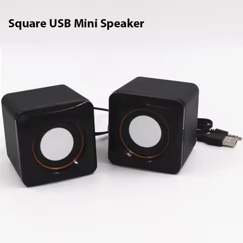 Square Mini Speaker Laptop Desktop Computer Portable Mini USB Speaker