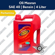 4L Oli Mesin Mesran Bensin SAE40 Original Pertamina 4 Liter