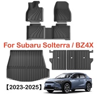 For Subaru Solterra/Toyota BZ4X 2023 2024 2025 TPE 3D Car Floor Mats Trunk Mat Cargo Liner Trunk/Bac