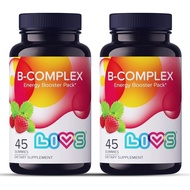 LIVS Vitamin B Complex Gummies with B12, Biotin, B3, B6 & Vitamin C for Kids & Adults | Energy, Supp