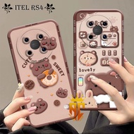 ITEL RS4 Softcase S23 PLUS/ A80/ A50/ A60/ A60S/ A70/ P40/ S23 Fashion Case Latest Brown Bear Motif 
