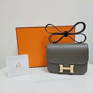 Hermes Constance Mini錫器灰玫瑰金扣