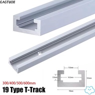 CACTUOE 1Pcs T-Slot Track, T Slider Fixture Slot Slide Slide Guide Rail T-Track, 300-600mm Aluminium