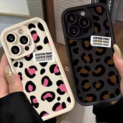 Leopard Print Label Phone Case for Vivo Y28 Y03 Y17s Y19s Y100 Y78 Y36 Y27 Y16 Y77 Y75 Y35 Y22s Y02