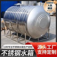 304不鏽鋼水箱 臥式樓頂冷卻水塔儲水罐 惠州2立方圓形桶生活水箱