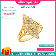 [RG5026] Cincin ROMBUS ZHULIAN Gold Plated Ring Jewellery Cincin Zhulian Original Zhulian Ring