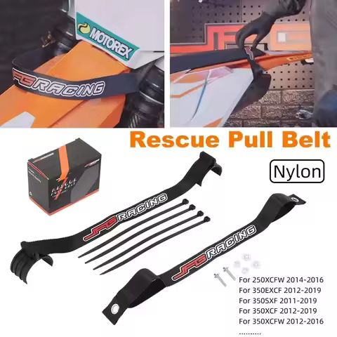 JFG Racing Front Rear Rescue Strap Pull Sling Belt Leashes For KTM 250 350 400 450 500 XCF XCW XCFW 