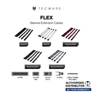 TECWARE FLEX Sleeved PSU Extension Customize Sleeve Cables in 5 Color Options
