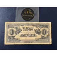 Japanese Malaya 1942 WWII Rare Oldnotes $1 Dollar - Fine Condition 🔥