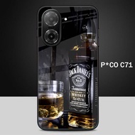 Casing Glass Kaca For Poco C71 - Case Poco C71 - Softcase Glass Kaca Poco C71