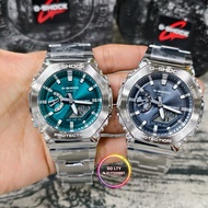 100% ORIGINAL CASIO G-SHOCK GM-2110D-8A/GM-2110D-3A1 with a stylish metal bezel and band update.