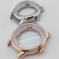 QX NH35 Case Arched Glass Case 40.5mm Silvery Case Stainless Steel Case Suitable For Of NH35NH36 Mov