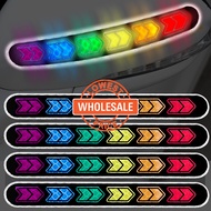 [ Wholesale Prices ] Car Reflective Sticker - Colorful Arrows Sign Tape - Night Warning Strips - Anti-scratch, Collision Prevention - Body Styling Decal - Rearview Mirror Trim