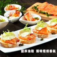 【鮮綠生活】 (免運組)頂級智利煙燻鮭魚切片(100克±10%/包 )共10包