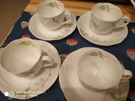 降價了 ，長榮航空送的日本製Narumi鳴海骨瓷茶杯對組