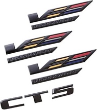 4PCS Replacement for 2022-2025 CT5-V Blackwing v Letters Badge Nameplate Emblem Kit 86596092 (Black 