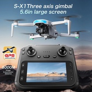 ❤️ 5KM 35Mins ❤️ V06 GPS Smart Go Home Drone SX1 with 3-Axis Anti-shake Gimbal LCD Screen Remote Con
