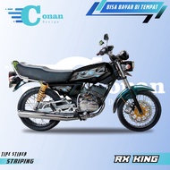 Striping RX King Variasi Motor setriping RX king Variasi terbaru Motif Line Abstrak Conan Design (C