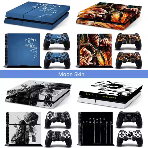 Sticker Decal for PS4 Console Protective Cover Wrap Game Accessories Skin Wrap for PS4 Console Contr