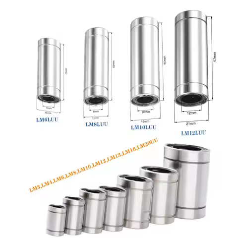 4/10pc LM6UU LM8UU LM10UU LM8LUU LM6LUU LM12UU LM3UU LM4UU LM14UU Long Type 8mm Linear Ball Bearing