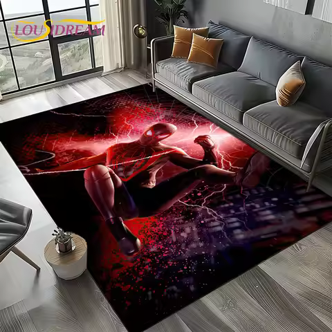 27 Style SpiderMan Marvel Avengers Cartoon Rug Carpet for Living Room Bedroom Home Decor,Non-slip De