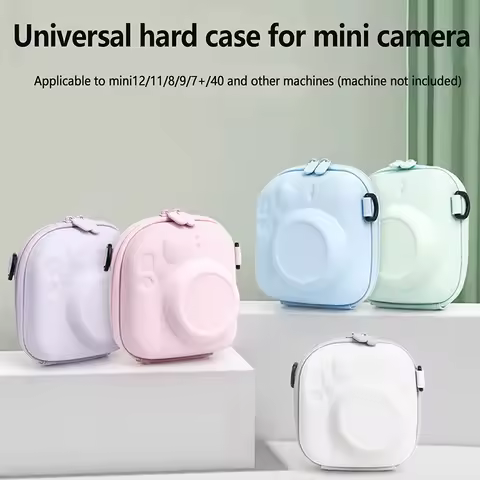 Carrying Shockproof EVA Camera Case Bag For Instax Mini 7+/8/9/11/12/40 Cameras Bag Adjustable Strap