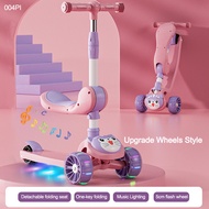 EmmAmy® 3 In 1Scooters for Kids 3 Wheel Kick Scooter Adjustable Height  LED Light Up Wheels for 3 to 12 Years old Children