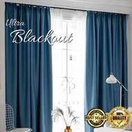 Kain Langsir Corak Modern Plain Bidang 60" (Ultra Dim Out) ️ Curtain Fabric Simple Modern