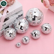 YGS ⭐ 5 10 15 20cm Disco Mirror Ball DJ Light Silver Dance Party Stage Lighting Eve